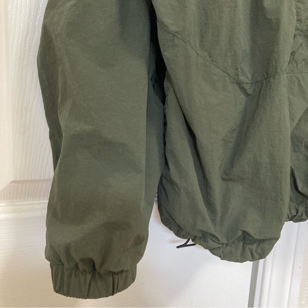 Ocean Pacific Men’s Windbreaker Jacket Green with Stand-Up Collar Hooded Sz L - Picture 3 of 16